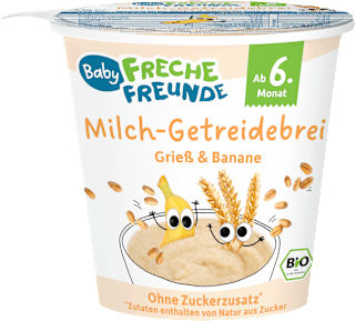 Getreidebrei Milch Grieß & Banane ab dem 6. Monat Freche Freunde