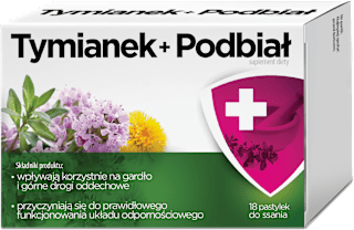 Suplement diety Tymianek + Podbiał, pastylki do ssania AFLOFARM