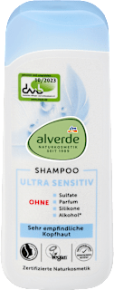Ultra szenzitív sampon rendkívül érzékeny fejbőrre alverde NATURKOSMETIK