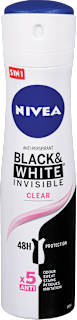 Dezodorant Black & White Invisible Clear NIVEA