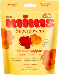 Želatinasti bonboni za otroke Superpowers za podporo imunskemu sistemu (7x12,5 g) mims