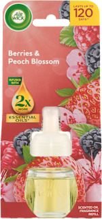 Punjenje za električni osvježivač zraka Essential Oils – Berries & Peach Blossom AIR WICK