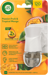 Električni osvježivač zraka komplet Essential Oils – Passion Fruit & Tropical Mango AIR WICK