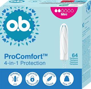 Tampon ProComfort, mini, praktikus nagy kiszerelés O.B.