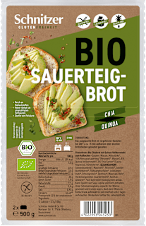 Brot Bio Sauerteig mit Chia & Quinoa glutenfrei (2 Stück) Schnitzer