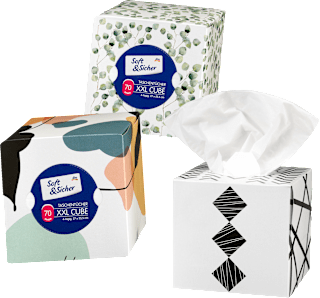 Taschentücher Würfelbox 4lg XXL Soft&Sicher