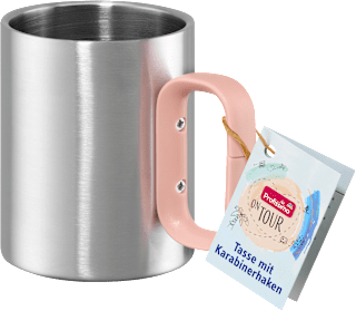Tasse mit Karabinerhaken rot on tour Profissimo