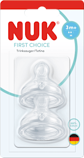 Silikonski sisač za bočicu First Choice, 3+ mj. NUK