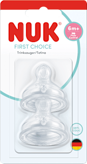 Silikonski sisač za bočicu First Choice, 6+ mj. NUK