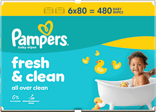 Vlažne maramice fresh & clean, 6 x 80 kom. Pampers