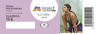 Ženska profesionalna utrka ulaznica dm