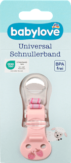 Schnullerband rosa Erdbeere  babylove