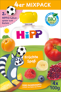 Quetschie Früchtespaß Mixpack ab 1 Jahr (4x100 g) HiPP