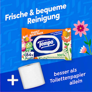 Feuchtes Toilettenpapier Family Maxi Pack  Tempo