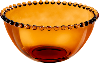  Salatschüssel aus Glas, braun (12x25 cm) dm home