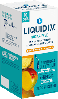 Integratore alimentare MIX DI ELETTROLITI E VITAMINE mango e ananas LIQUID I.V.