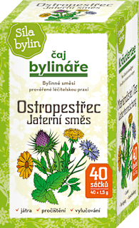 bylinný čaj Ostropestřec Jaterní směs 40 x 1,5g Čaj Bylináře
