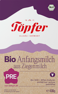 Anfangsmilch Pre aus Ziegenmilch von Geburt an Töpfer