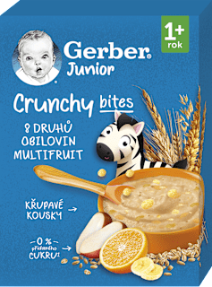 Junior nemliečna kaša ovocná s chrumkavými kúskami Gerber