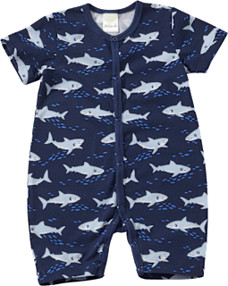 Schlafanzug mit Haifisch-Muster, blau, Gr. 74/80 ALANA