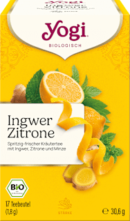 Kräutertee Ingwer, Zitronenschale & Minze (17 Beutel) YOGI TEA