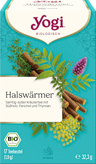 Kräutertee "Halswärmer" mit Süßholz, Fenchel & Thymian (17 Beutel) YOGI TEA