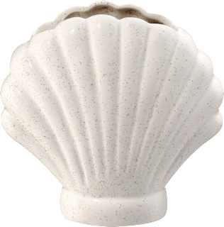 Vase Dolomit Muschel, weiß (12,5 cm) Dekorieren & Einrichten