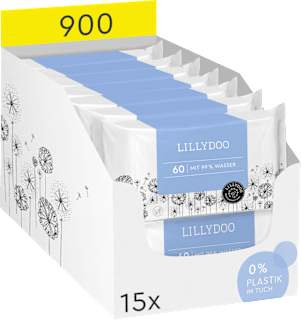 Feuchttücher mit 99 % Wasser (15x60 St) LILLYDOO