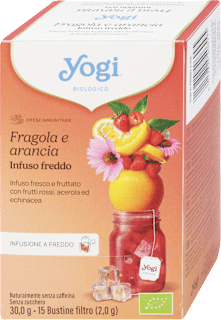 Fragola e arancia Infuso freddo Yogi