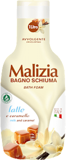 Bagnoschiuma latte e caramello Malizia