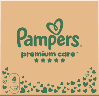 Pelene premium care mjesečno pakiranje, vel. 4 (9 – 14 kg) Pampers Premium Care