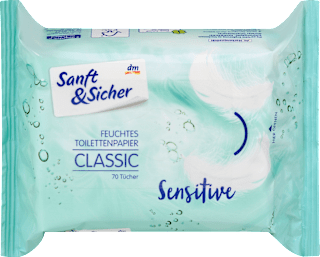 Feuchtes Toilettenpapier Classic Sensitive Sanft&Sicher