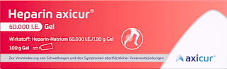 Heparin axicur, Heparin-Natrium 60.000 I.E./100g Gel axicur