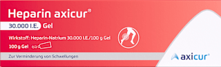 Heparin axicur, Heparin-Natrium 30.000 I.E./100g Gel axicur