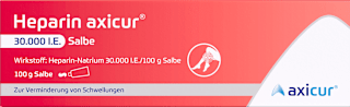 Heparin axicur, Heparin-Natrium 30.000 I.E./100g Salbe axicur