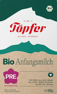 Anfangsmilch Pre von Geburt an Töpfer