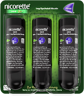 nicorette mint Spray zur Raucherentwöhnung mint Geschmack  nicorette