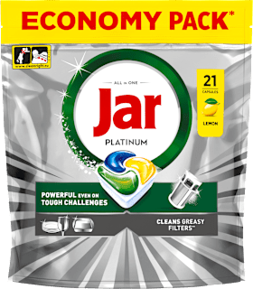 Mosogatókapszula Platinum Lemon Economy Pack Jar
