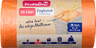Müllbeutel 25 l mit Zugband Profissimo