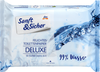 Feuchtes Toilettenpapier 99%Wasser Sanft&Sicher