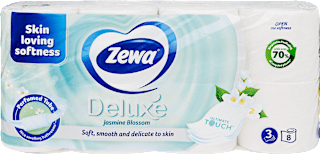 Toalettpapír Deluxe Jasmine Blossom  8 tekercs 3 rétegű ZEWA