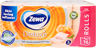 Toalettpapír Deluxe Cashmere Peach  16 tekercs 3 rétegű ZEWA