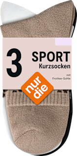 Socken Sport kurz Leopardenmuster, Gr. 39-42 (3 Paar) nur die