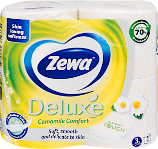 Toalettpapír Deluxe Camomile Comfort  4 tekercs 3 rétegű ZEWA