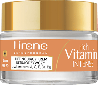 Liftingujący krem ultraodżywczy z witaminami 50+, SPF 20, na dzień Lirene