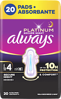 Damski nočni vložki Platinum Secure Night always