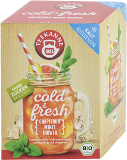 Bio Ľadový čaj cold & fresh grepefruit - mäta - zázvor Teekanne