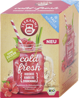 Bio Ľadový čaj cold & fresh ibištek - malina - citrónová tráva Teekanne