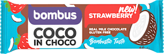 tyčinka Coco in Choco s příchutí jahoda bombus