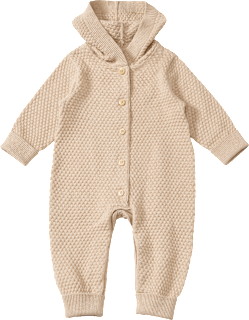 Strickoverall mit Waffel-Struktur & Mitwachsfunktion, beige, Gr. 62 ALANA